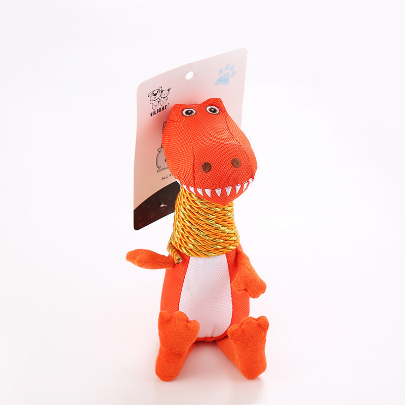 Juguete de Peluche para Perro Dinosaurio con Sonido y Funciones de Mordisqueo