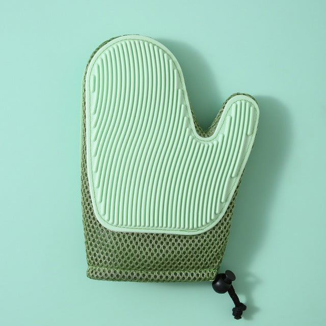 Guantes de Cepillado de Silicona para Mascotas