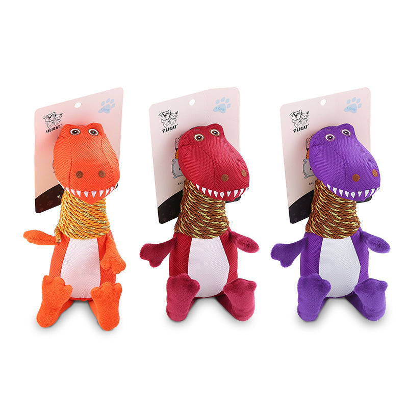 Juguete de Peluche para Perro Dinosaurio con Sonido y Funciones de Mordisqueo
