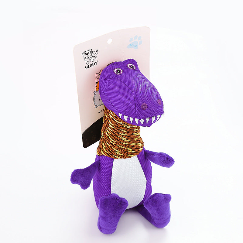 Juguete de Peluche para Perro Dinosaurio con Sonido y Funciones de Mordisqueo