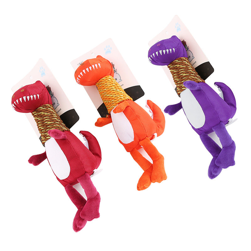 Juguete de Peluche para Perro Dinosaurio con Sonido y Funciones de Mordisqueo
