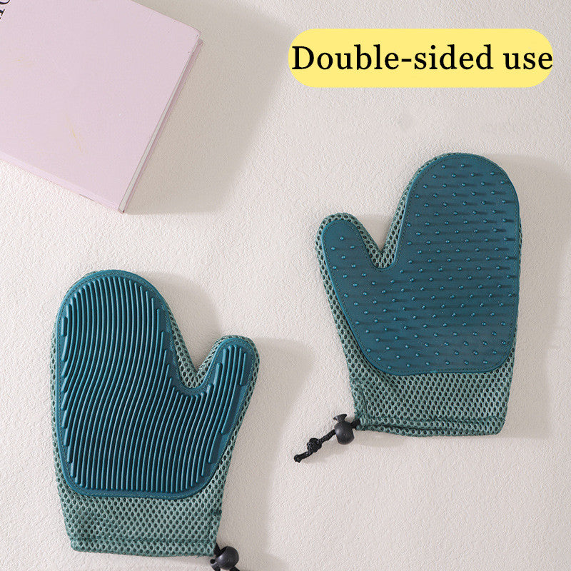 Guantes de Cepillado de Silicona para Mascotas
