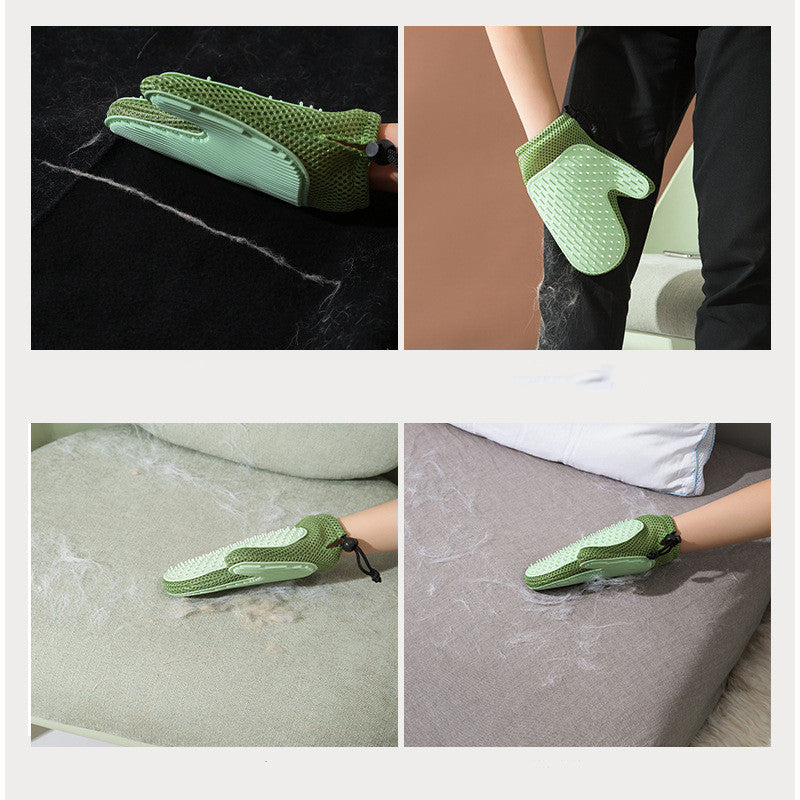 Guantes de Cepillado de Silicona para Mascotas