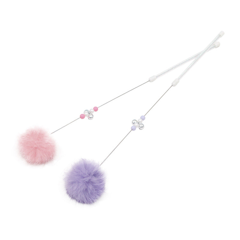 Varita Con Pompones Coloridos y Campana para Gatos
