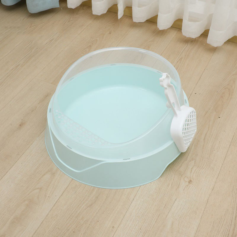 Caja de Arena para Gatos Semi-Cerrada Grande con Pala