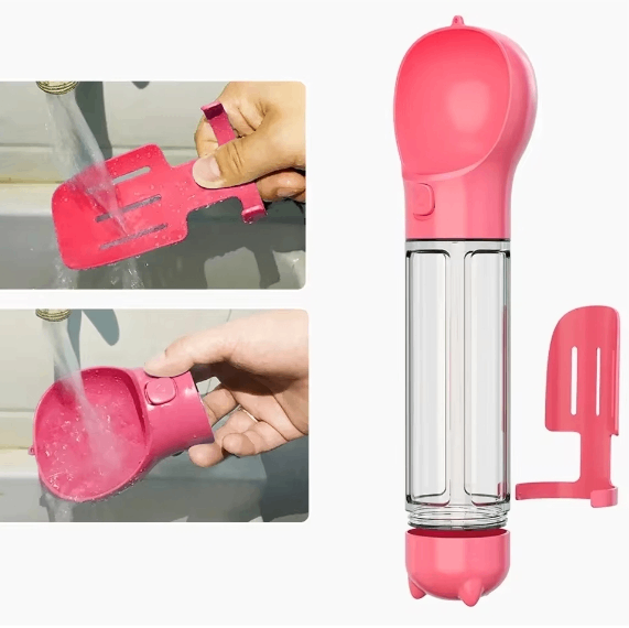 Botella Portátil 3 en 1 para Perros con Dispensador de Agua y Comida